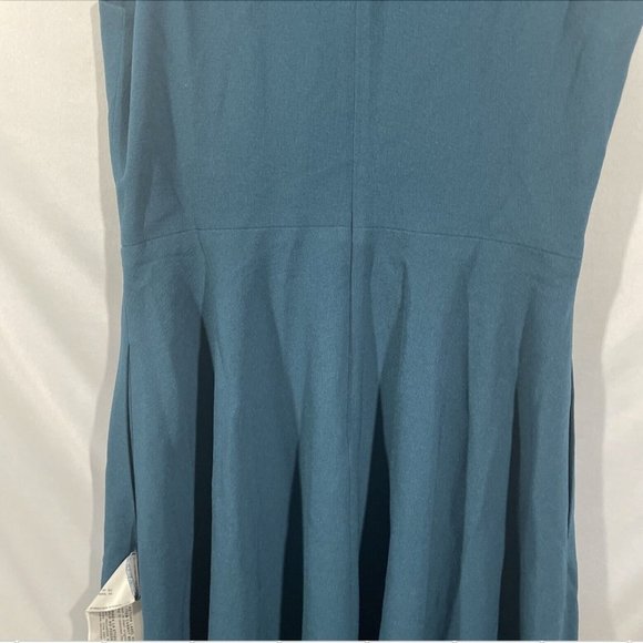 NWT $182 Dress the Population [ Large ] Catalina Fit & Flare Dress Peacock #Q292 - Picture 11 of 13